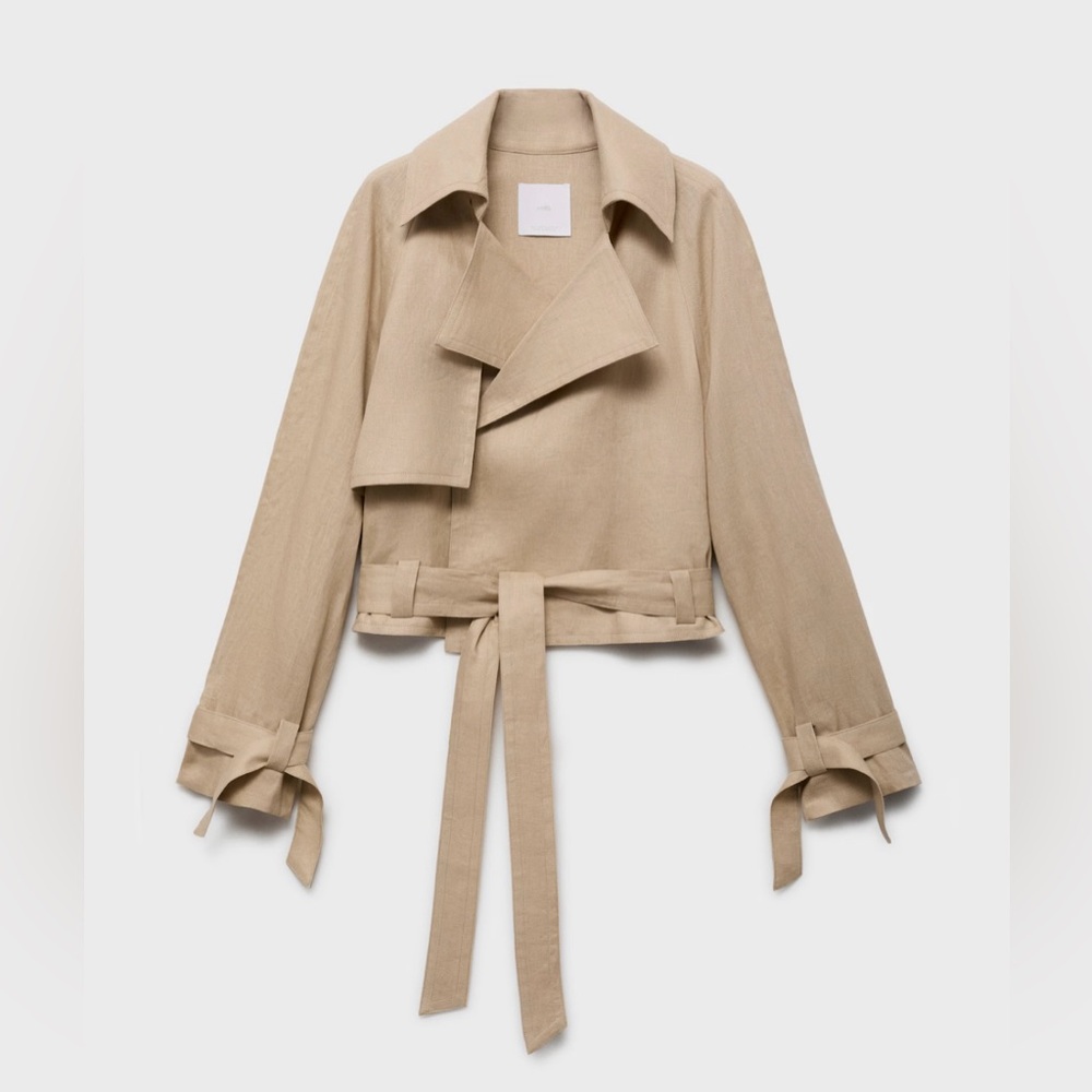 NWT Mango Linen Jacket with Belt - XS